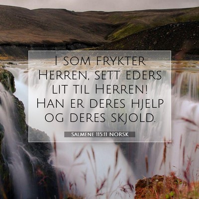 Picture 07 - Salmene 115:11 NORSK - I som frykter Herren, sett eders lit til Herren! - Bible Verse Picture