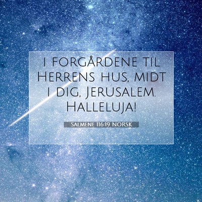Picture 07 - Salmene 116:19 NORSK - i forgårdene til Herrens hus, midt i dig, - Bible Verse Picture