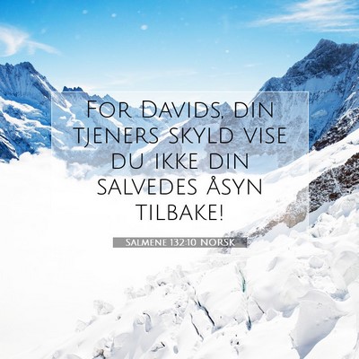 Picture 07 - Salmene 132:10 NORSK - For Davids, din tjeners skyld vise du ikke din - Bible Verse Picture