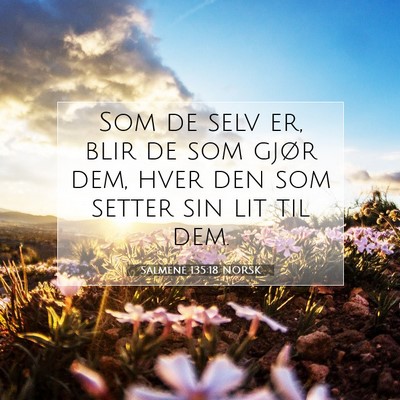 Picture 07 - Salmene 135:18 NORSK - Som de selv er, blir de som gjør dem, hver den - Bible Verse Picture
