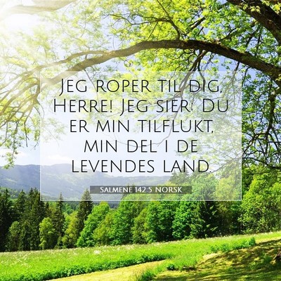 Picture 07 - Salmene 142:5 NORSK - Jeg roper til dig, Herre! Jeg sier: Du er min - Bible Verse Picture