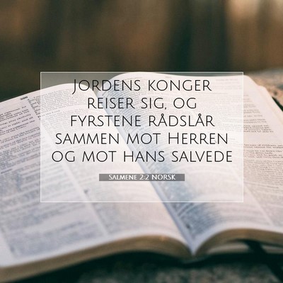 Picture 07 - Salmene 2:2 NORSK - Jordens konger reiser sig, og fyrstene rådslår - Bible Verse Picture