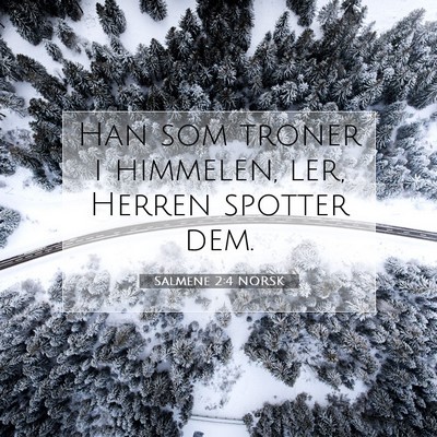 Picture 07 - Salmene 2:4 NORSK - Han som troner i himmelen, ler, Herren spotter - Bible Verse Picture