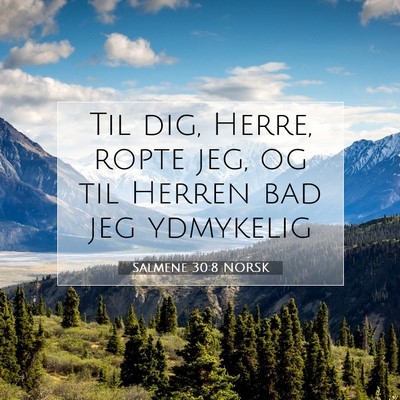 Picture 07 - Salmene 30:8 NORSK - Til dig, Herre, ropte jeg, og til Herren bad jeg - Bible Verse Picture