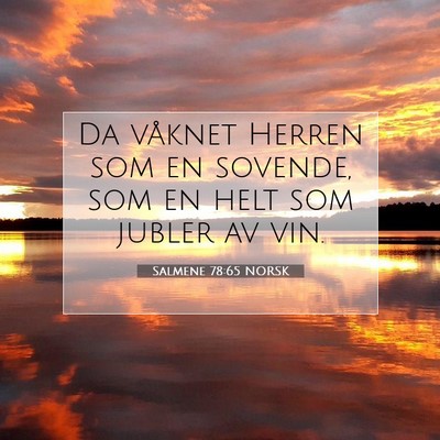Picture 07 - Salmene 78:65 NORSK - Da våknet Herren som en sovende, som en helt som - Bible Verse Picture