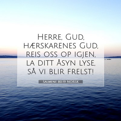 Picture 07 - Salmene 80:19 NORSK - Herre, Gud, hærskarenes Gud, reis oss op igjen, - Bible Verse Picture