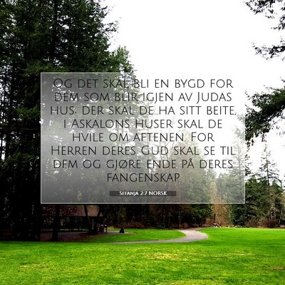 Picture 07 - Sefanja 2:7 NORSK - Og det skal bli en bygd for dem som blir igjen av - Bible Verse Picture