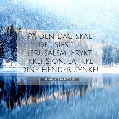 Picture 07 - Sefanja 3:16 NORSK - På den dag skal det sies til Jerusalem: Frykt - Bible Verse Picture