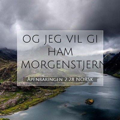 Picture 07 - Åpenbaringen 2:28 NORSK - og jeg vil gi ham - Bible Verse Picture
