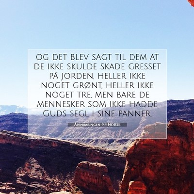 Picture 07 - Åpenbaringen 9:4 NORSK - og det blev sagt til dem at de ikke skulde skade - Bible Verse Picture
