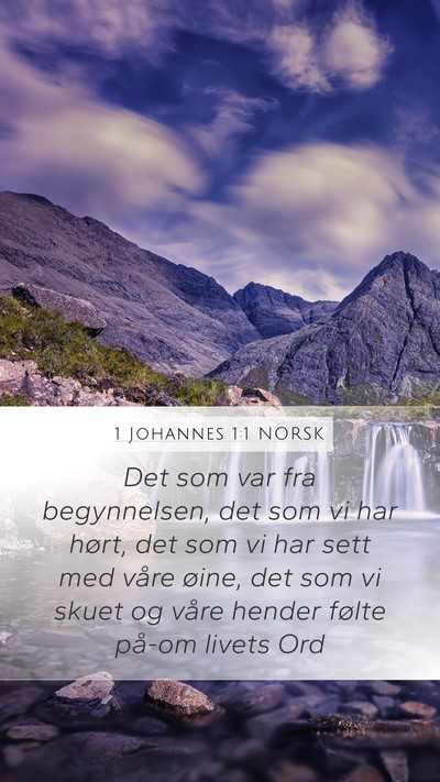 1 Johannes 1:1 NORSK Bible Verse Image