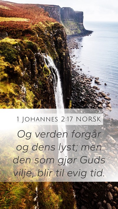 1 Johannes 2:17 NORSK Bible Verse Image