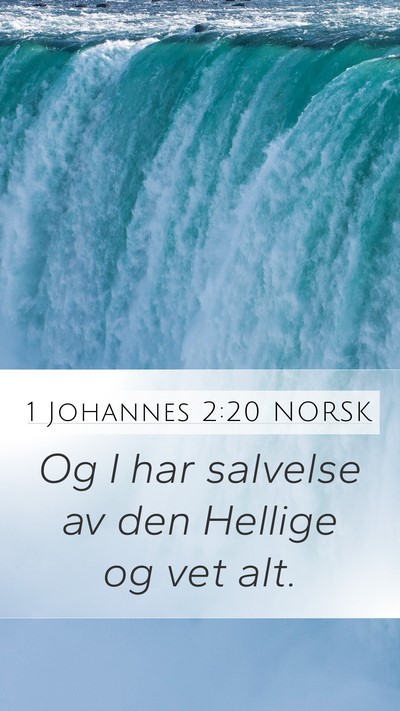 1 Johannes 2:20 NORSK Bible Verse Image