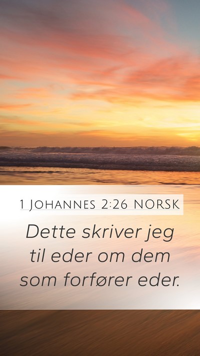 1 Johannes 2:26 NORSK Bible Verse Image
