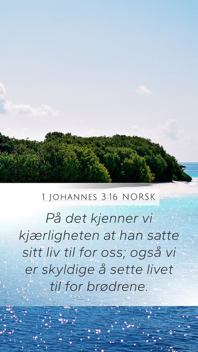 1 Johannes 3:16 NORSK Bible Verse Image
