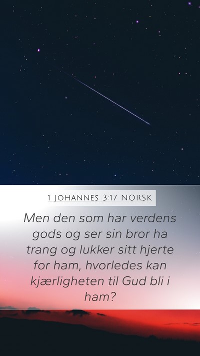 1 Johannes 3:17 NORSK Bible Verse Image