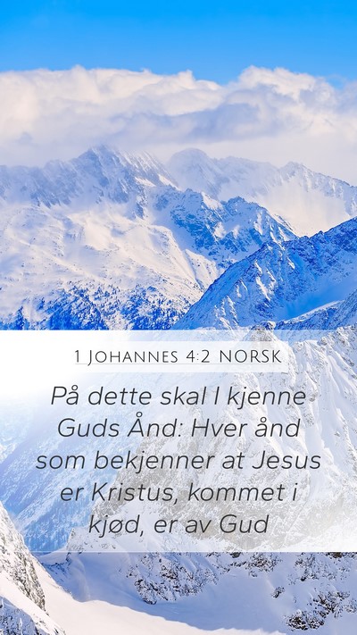 1 Johannes 4:2 NORSK Bible Verse Image
