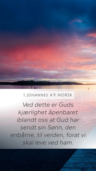 1 Johannes 4:9 NORSK Bible Verse Image