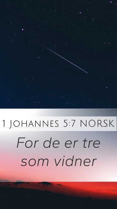 1 Johannes 5:7 NORSK Bible Verse Image