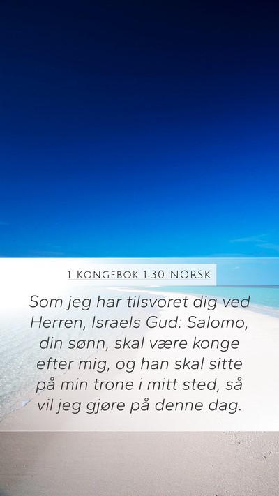 1 Kongebok 1:30 NORSK Bible Verse Image