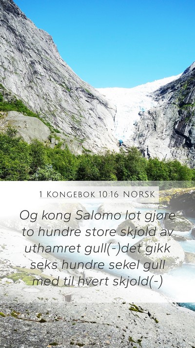 1 Kongebok 10:16 NORSK Bible Verse Image