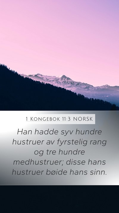 1 Kongebok 11:3 NORSK Bible Verse Image