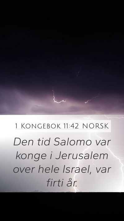 1 Kongebok 11:42 NORSK Bible Verse Image