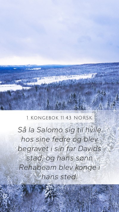 1 Kongebok 11:43 NORSK Bible Verse Image