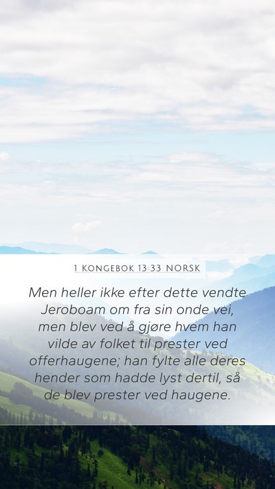 1 Kongebok 13:33 NORSK Bible Verse Image