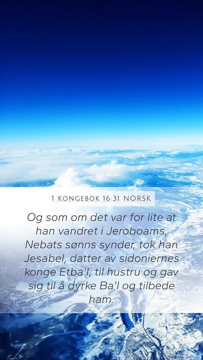 1 Kongebok 16:31 NORSK Bible Verse Image