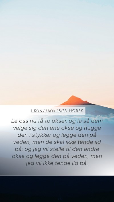1 Kongebok 18:23 NORSK Bible Verse Image