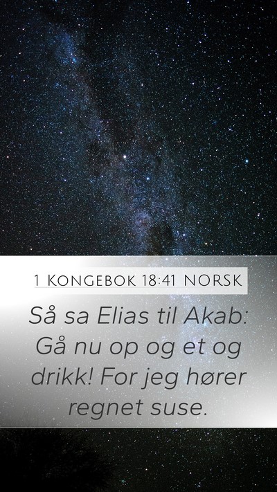1 Kongebok 18:41 NORSK Bible Verse Image