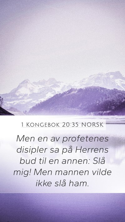 1 Kongebok 20:35 NORSK Bible Verse Image