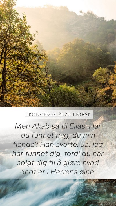 1 Kongebok 21:20 NORSK Bible Verse Image