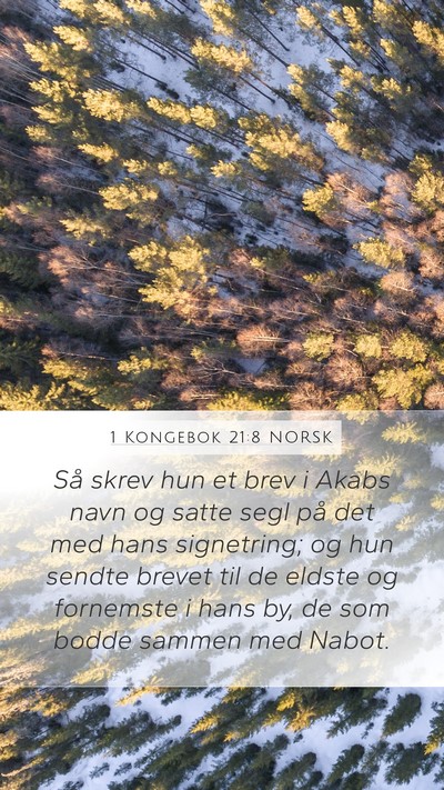1 Kongebok 21:8 NORSK Bible Verse Image