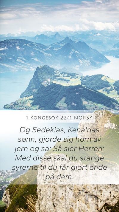 1 Kongebok 22:11 NORSK Bible Verse Image