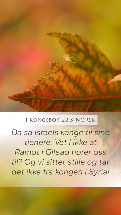 1 Kongebok 22:3 NORSK Bible Verse Image