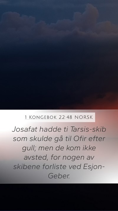 1 Kongebok 22:48 NORSK Bible Verse Image