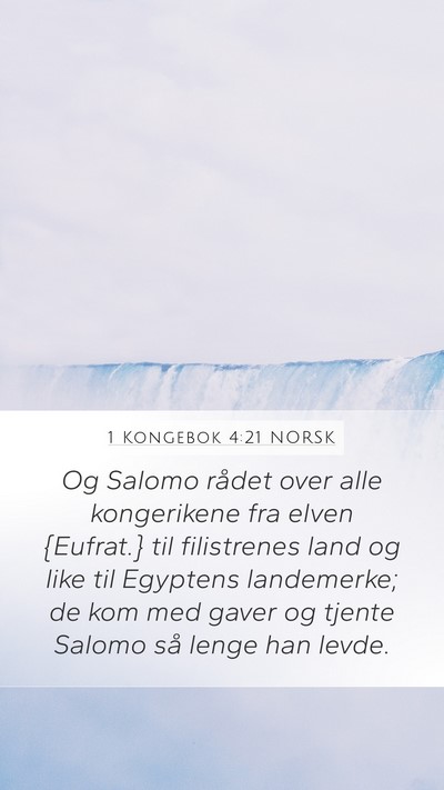 1 Kongebok 4:21 NORSK Bible Verse Image