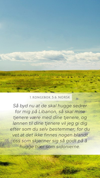 1 Kongebok 5:6 NORSK Bible Verse Image