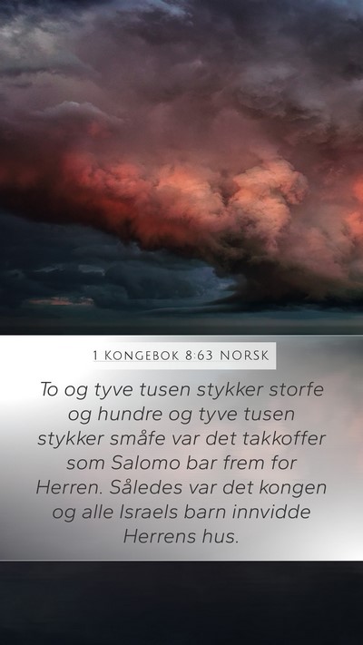 1 Kongebok 8:63 NORSK Bible Verse Image