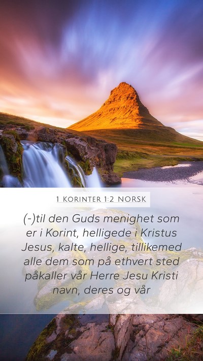 1 Korinter 1:2 NORSK Bible Verse Image