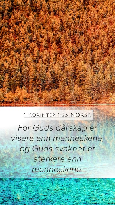 1 Korinter 1:25 NORSK Bible Verse Image