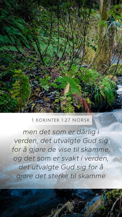 1 Korinter 1:27 NORSK Bible Verse Image