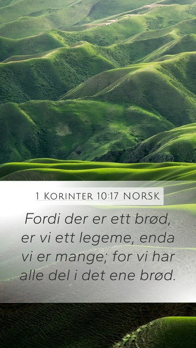 1 Korinter 10:17 NORSK Bible Verse Image