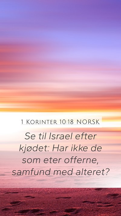1 Korinter 10:18 NORSK Bible Verse Image
