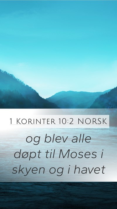 1 Korinter 10:2 NORSK Bible Verse Image