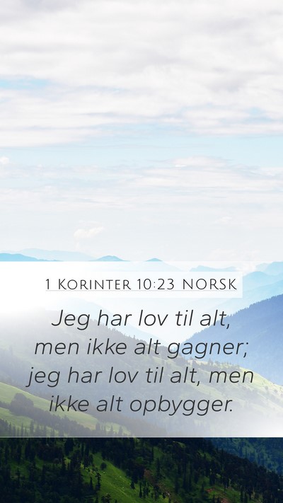 1 Korinter 10:23 NORSK Bible Verse Image
