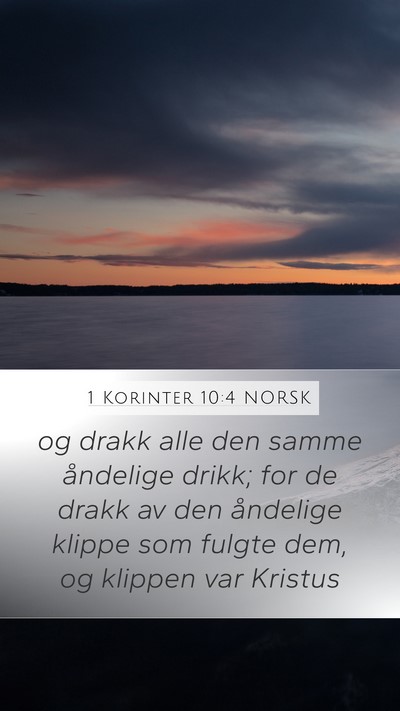 1 Korinter 10:4 NORSK Bible Verse Image