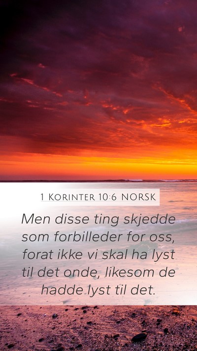 1 Korinter 10:6 NORSK Bible Verse Image